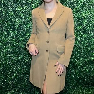 Banana Republic Tan Notched Lapel Trench Coat